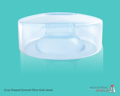 Cup Shaped Domed Olive Hole Jewel